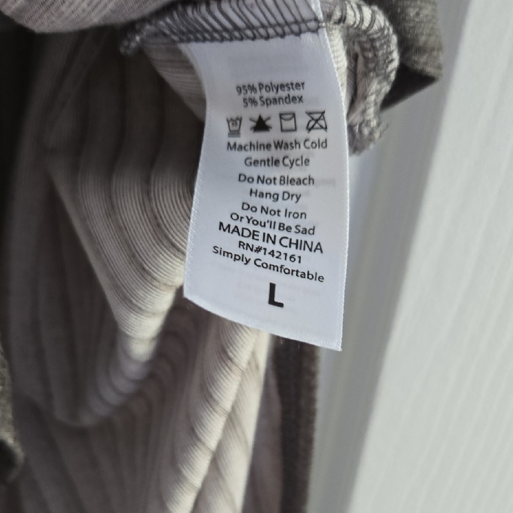 LulaRoe Violet Grey Ribbed Midi Skirt- Lg - Picture 6 of 8